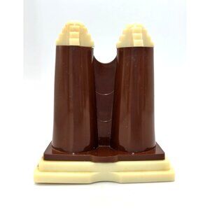 Vintage Push Up Salt & Pepper Dispenser Shaker Unique Design Melamine